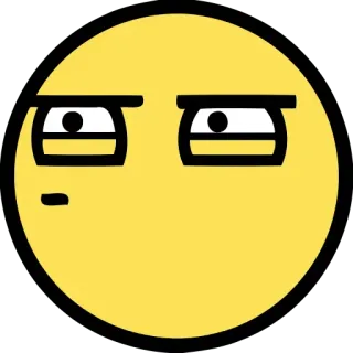 🤨 emoji, smug, face, yellow telegram sticker