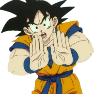 🖐 Goku Dragon Ball 애니메이션, 정지, 드래곤볼, 캐릭터, 제스처 telegram sticker