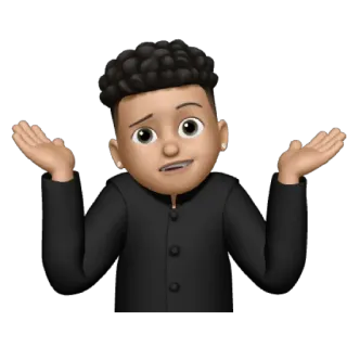 😁 эмодзи, мемодзи, пожимает плечами, жест, вопрос whatsapp sticker