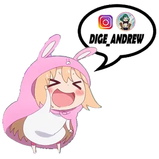 🐰 dige_andrew Anime, Dibujos animados, Mono, Personaje, Redes sociales telegram sticker