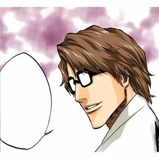 🧬 Sosuke Aizen Bleach 애니메이션, 만화, 악당, 안경, 캐릭터 telegram sticker