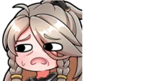 🤢 anime, cartoon, expression, embarrassed, sweat, worried telegram sticker