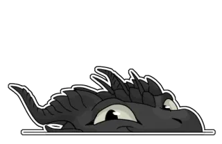 👀 dragon, fantaisie, créature, mythique, monstre, regardant, animal whatsapp sticker