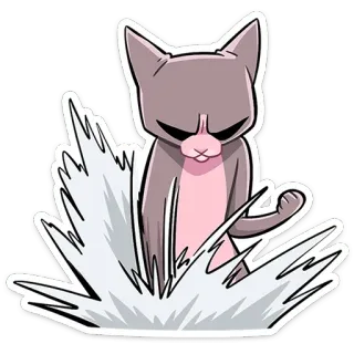 😤 แมว, โกรธ, กำปั้น, การ์ตูน, แอนิเมชัน, สัตว์, สติกเกอร์ telegram sticker