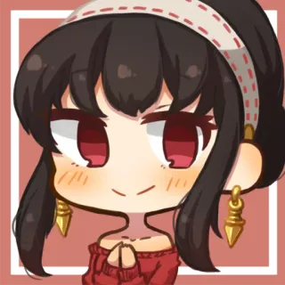 🙂 Dessin animé, Anime, Fille, Mignon, Chibi, Personnage telegram sticker