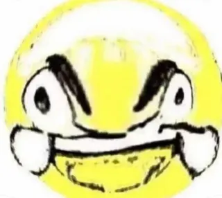 😂 Эмодзи, Мем, Смешные, Мультфильм, Лицо, Желтый telegram sticker