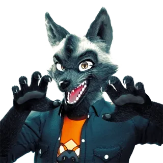 👻 Furry, Anthro, Tier, Kreatur, Wolf, Cartoon, Maskottchen telegram sticker