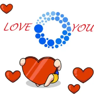😘 LOVE YOU love, heart, affection, cute, cartoon whatsapp sticker
