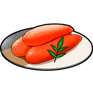 🐟 comida, mariscos, huevas, huevas de pescado, mentaiko, cocina japonesa telegram sticker