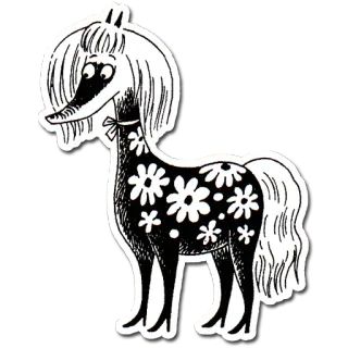 🦄 dibujos animados, perro, animal, flor telegram sticker