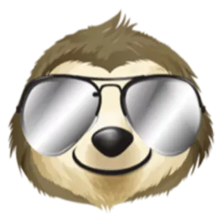 😎 bicho-preguiça, óculos de sol, animal, fofo, legal, engraçado whatsapp sticker