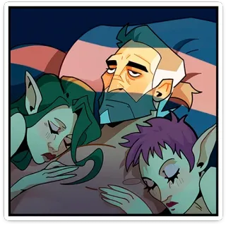 😐 Фэнтези, LGBTQ, Гендерфлюид, Романтика, Персонаж telegram sticker