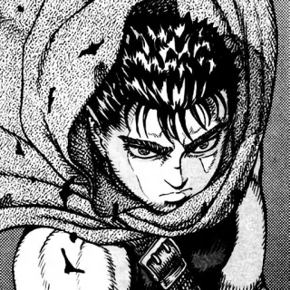 🗡️ Guts Berserk อนิเมะ, มังงะ, นักรบ, ดาบ, ความกล้าหาญ telegram sticker