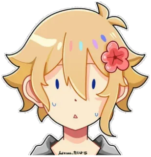 😦 luxioo.たいよう Anime, Słodkie, Naklejka, Kreskówka telegram sticker