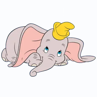 😜 Dumbo elefante, desenho animado, Disney, animal, fofo, voando telegram sticker