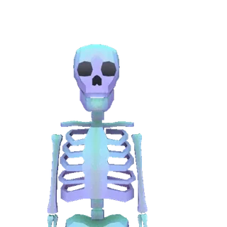 ☠ scheletro, ossa, anatomia, halloween, inquietante, spaventoso whatsapp sticker