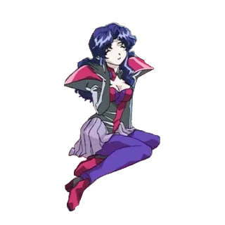 👋 Anime, Phụ nữ, Tím, Nữ, Nhân vật telegram sticker