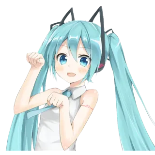 😸 Hatsune Miku Anime, Vocaloid, Süß, Neko telegram sticker