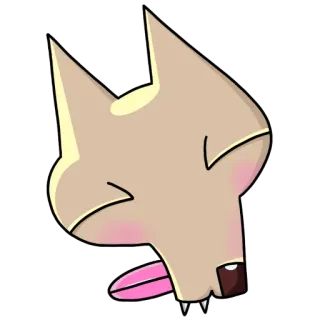 😋 perro, dibujo animado, animal, lengua, divertido, pegatina telegram sticker