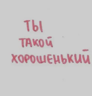 ❤️ ТЫ ТАКОЙ ХОРОШЕНЬКИЙ ロシア語, テキスト, 言葉 telegram sticker