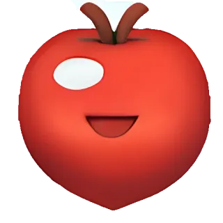 🥑 りんご, 絵文字, フルーツ, 漫画, 赤, 幸せ, 可愛い telegram sticker