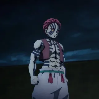 🌀 Akaza Demon Slayer Anime, Demônio, Luta, Artes marciais, Akaza telegram sticker