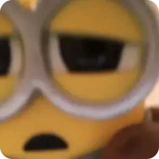 😇 Minion Despicable Me minion, despicable me, funny, close up, bored, yellow, cartoon telegram sticker
