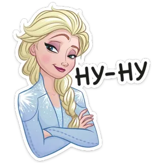 😕 Elsa Frozen НУ-НУ Elsa, Frozen, Disney, dibujos animados, personaje, princesa telegram sticker