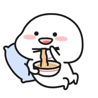 🪃 Hoạt hình, Ăn, Mì, Dễ thương, Đồ ăn telegram sticker