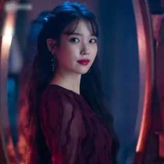 😏 IU actrice coréenne, K-pop, chanteur, célébrité, portrait, femme whatsapp sticker