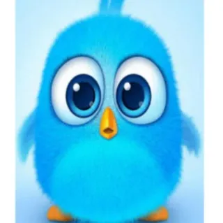🌟 vogel, blauwe vogel, cartoon, schattig, dier, sticker whatsapp sticker