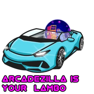 💵 ARCADEZILLA IS YOUR LAMBO 車, アーケード, ランボ, arcadezilla, 高級, ゲーム, デジタル, ステッカー telegram sticker