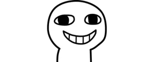 🔰 face, smile, cartoon, character, white, funny telegram sticker