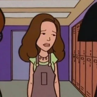 🌟 Jane Lane Daria cartoon, Daria, Jane Lane, student, teenager, animated telegram sticker