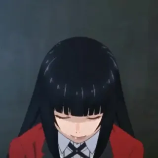 ♣️ anime, kakegurui, yumeko jabami, fanart whatsapp sticker