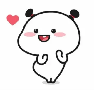💖 Dessin animé, Kawaii, Mignon, Coeur, Simple, Animation telegram sticker