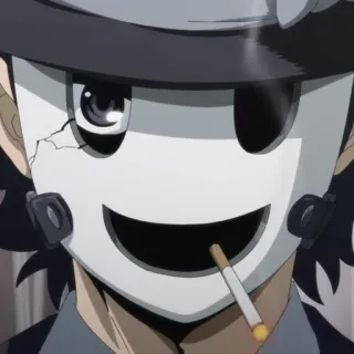 🚬 anime, mask, cigarette, character telegram sticker