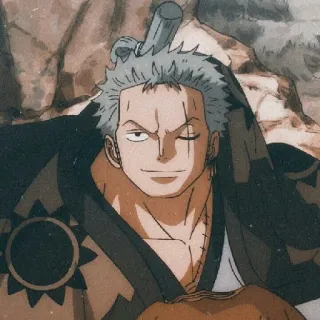 ⚔ Roronoa Zoro One Piece Anime, One Piece, Roronoa Zoro, Szermierz, Piraci, Kraj Wano whatsapp sticker