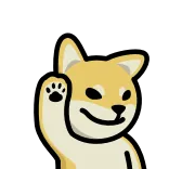 👋 cane, che saluta, animale, carino, shiba inu telegram sticker