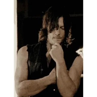 🤔 Daryl Dixon The Walking Dead daryl dixon, the walking dead, série tv, personagem, norman reedus, pós-apocalíptico, zumbi telegram sticker