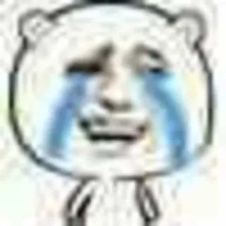😂 crying, sad, tears, meme, bear, emotion telegram sticker