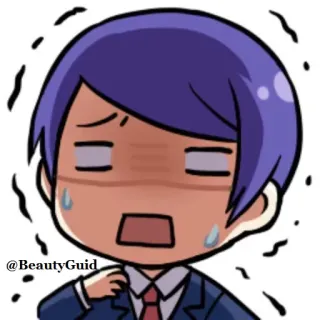 😱 @BeautyGuid anime, cartoon, sweat, stressed, worried, panic telegram sticker