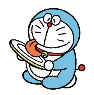 Doraemon Round and Animated @moe_sticker_bot whatsapp stickers