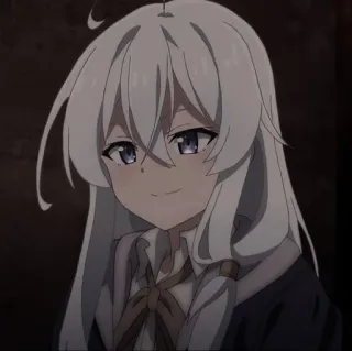😊 动漫, 女孩, 白发, 角色 telegram sticker