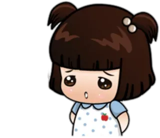 😲 Cartoon, Mädchen, Süß, Traurig, Anime, Manga telegram sticker