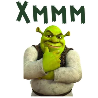🤔 Shrek XMMM Шрек, анимация, персонаж, огр, смешной telegram sticker