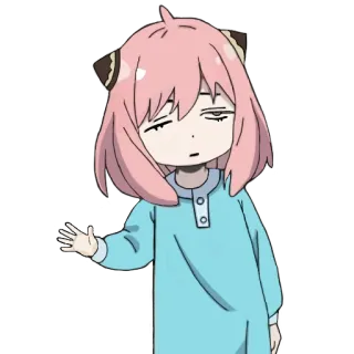🥱 Anya Spy x Family Аниме, Девушка, Spy x Family, Аня, Персонаж telegram sticker