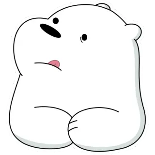 😛 Ice Bear We Bare Bears urso polar, we bare bears, desenho animado, urso polar telegram sticker