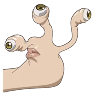 🤔 creature, monster, eyes, lips, weird, funny, fantasy telegram sticker