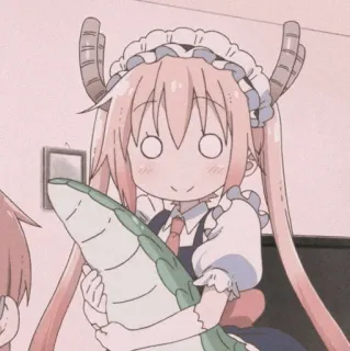 🐉 Tohru Miss Kobayashi's Dragon Maid anime, dragon, cute, maid, tohru telegram sticker
